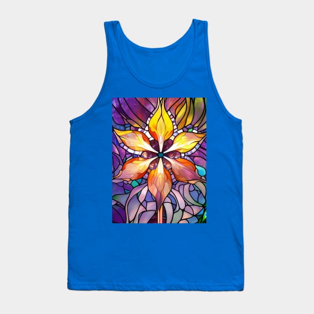 Stained Glass Lily Tank Top by Chance Two Designs